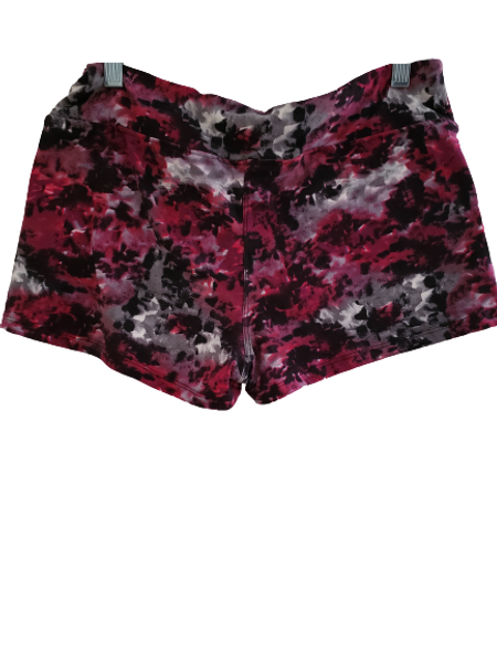 Pink Black Print Short Shorts