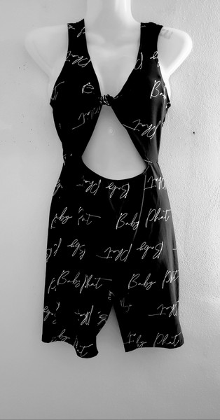 Baby Phat Black White Cut Out Jump Suit