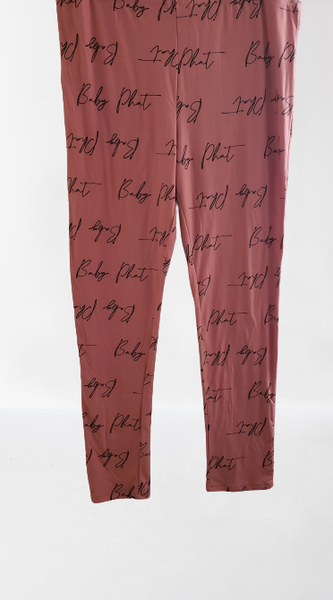 Baby Phat Plus Mauve Black Leggings