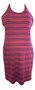 Pink Stripe Rib Strap Dress
