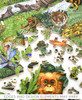 Pieces taken apart showing variety of animals for every letter of the alphabet in a jungle