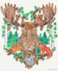 Tormentor puzzle of a moose surrounded by woodland friends.