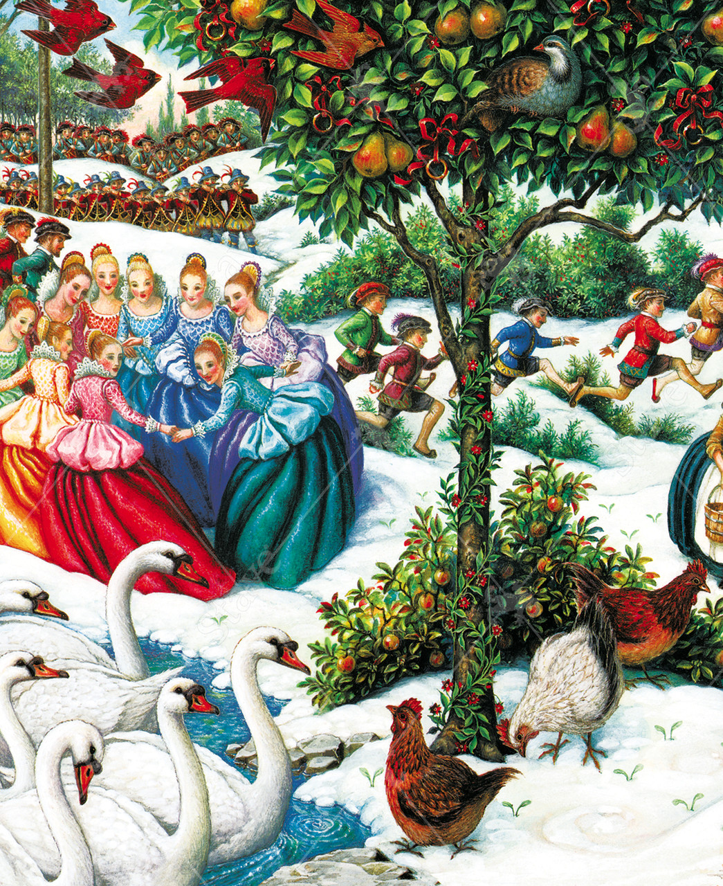 12/7fula④ジャンクジャーナル素材。スニペットロールXmasセット Twelve Days Of Christmas, a traditional puzzle - Stave Puzzles