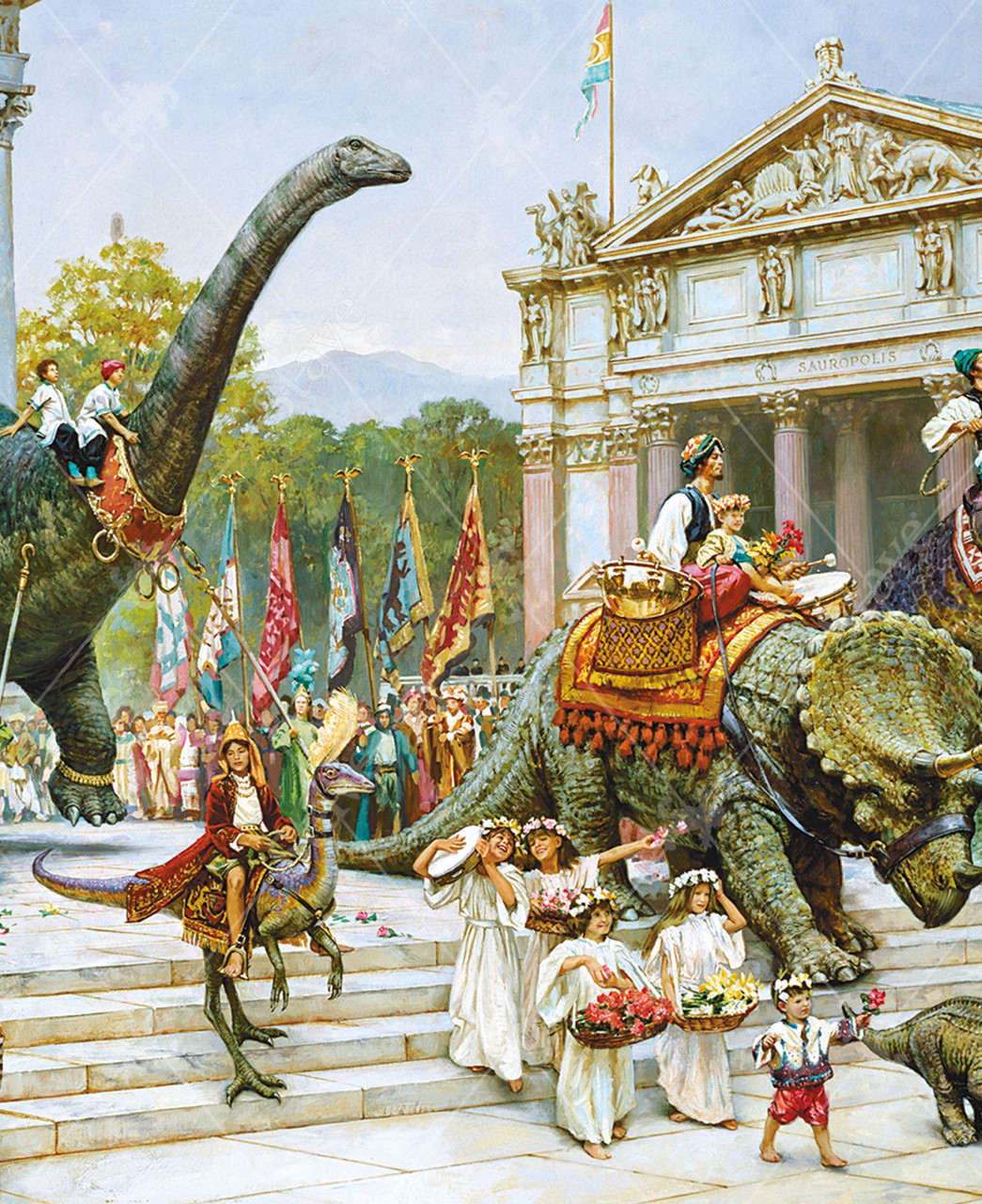 Dinosaur Parade, a traditional puzzle - Stave Puzzles