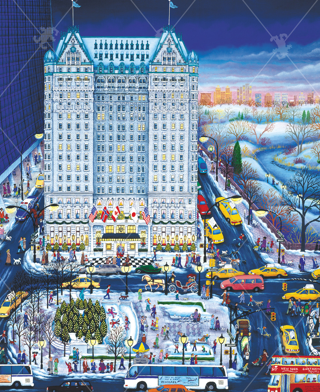 Winter At The Plaza, a traditional puzzle - Stave Puzzles