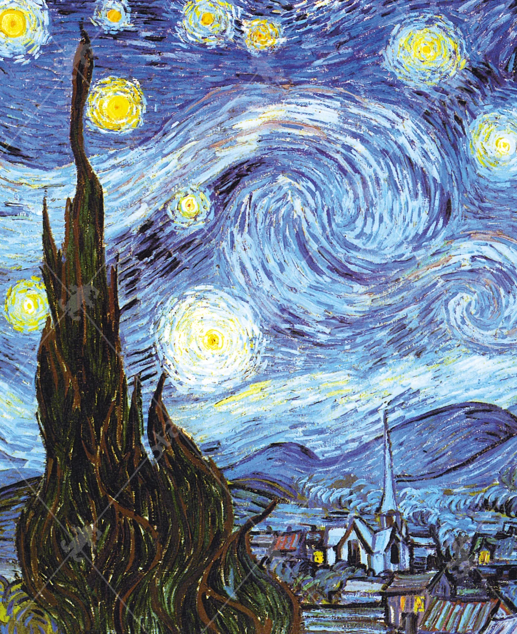 Starry Night, a traditional puzzle - Stave Puzzles