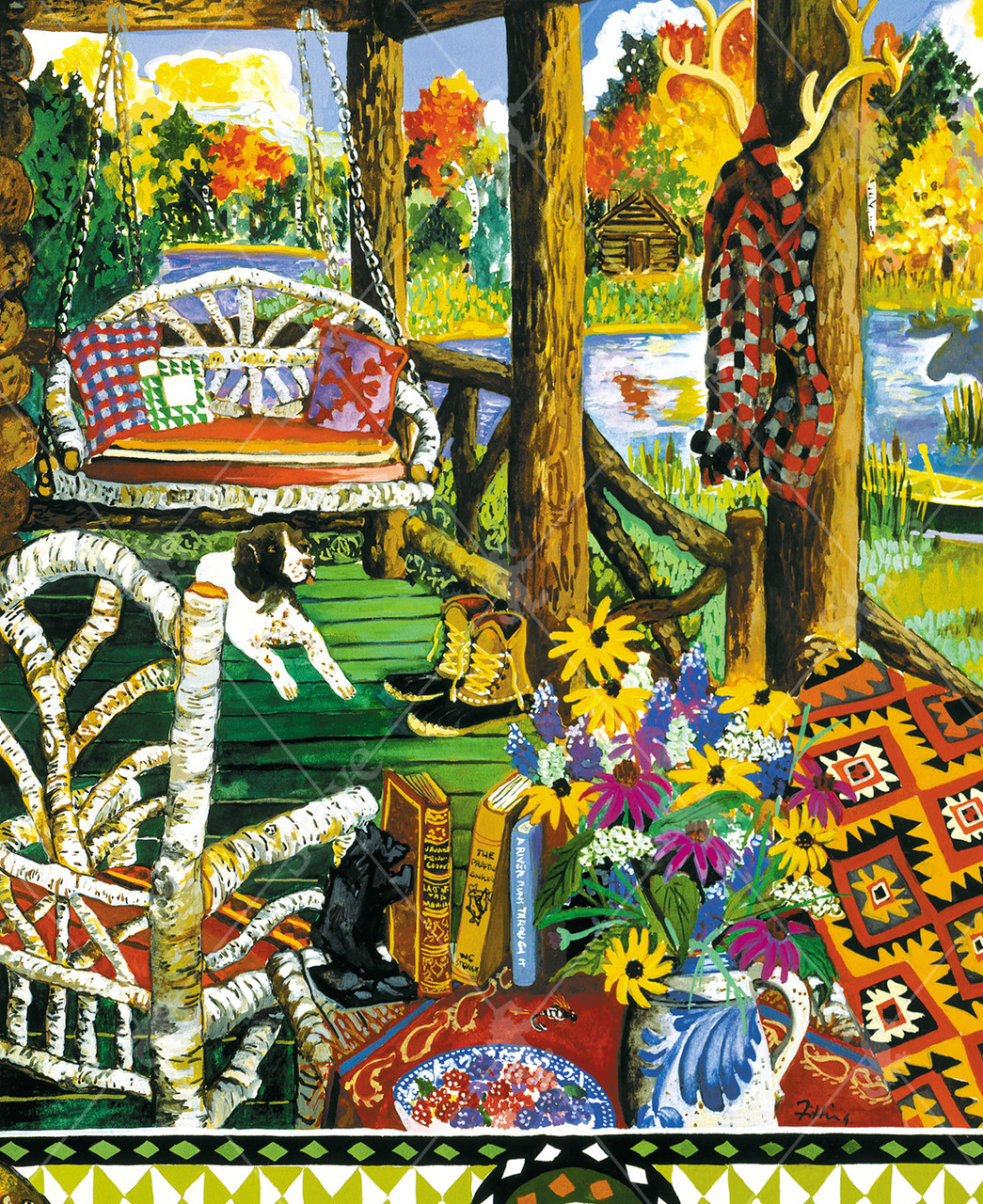 Adirondack Porch Picnic Jigsaw Puzzle | Stave Puzzles