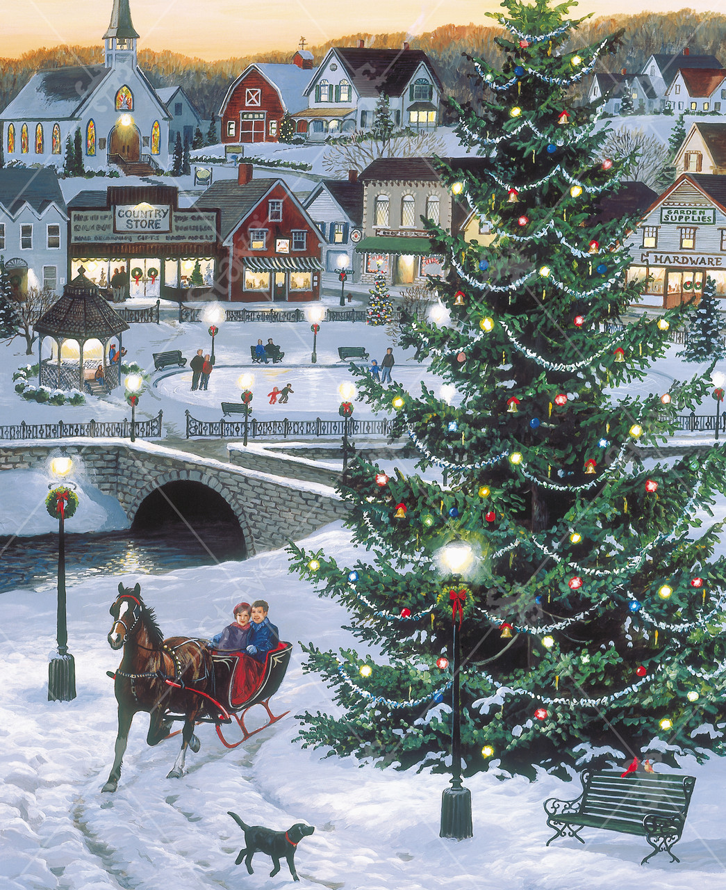 Christmas Village, a traditional puzzle - Stave Puzzles