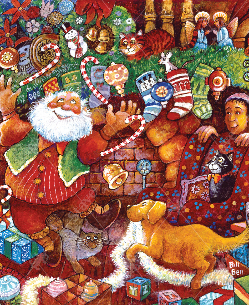 Candy Cane Claus, a traditional puzzle - Stave Puzzles