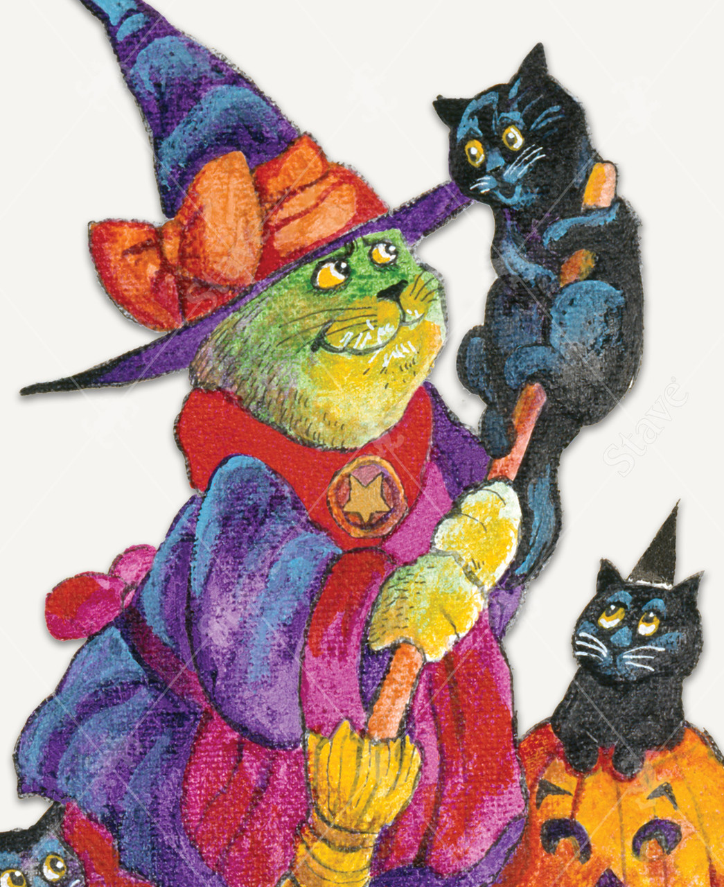 Witch Cat Jigsaw Puzzle | Stave Puzzles