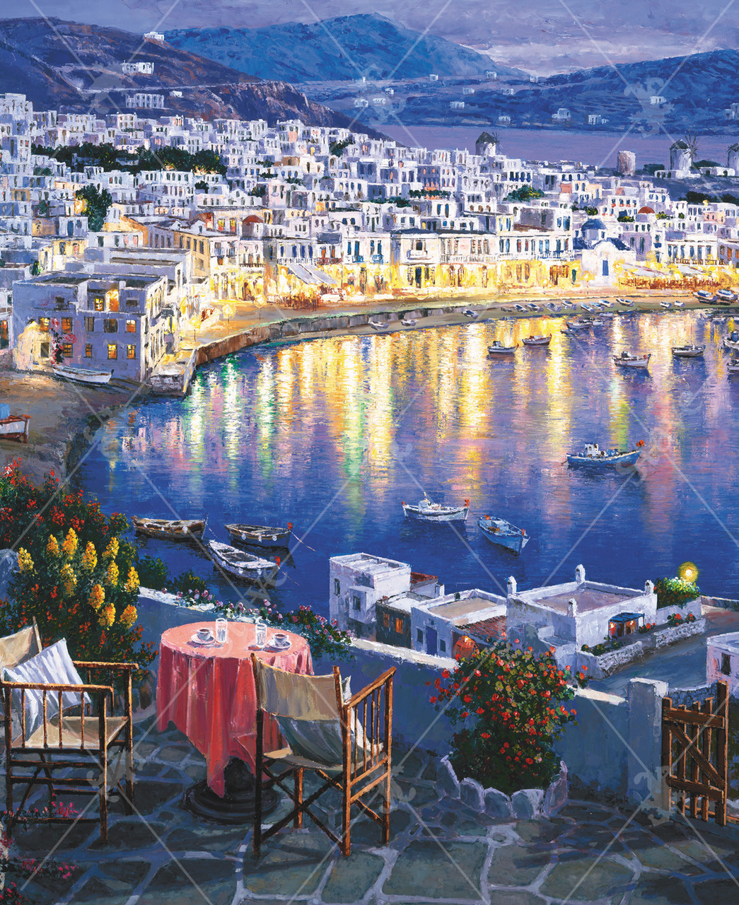 Mykonos Sunset, a traditional puzzle - Stave Puzzles