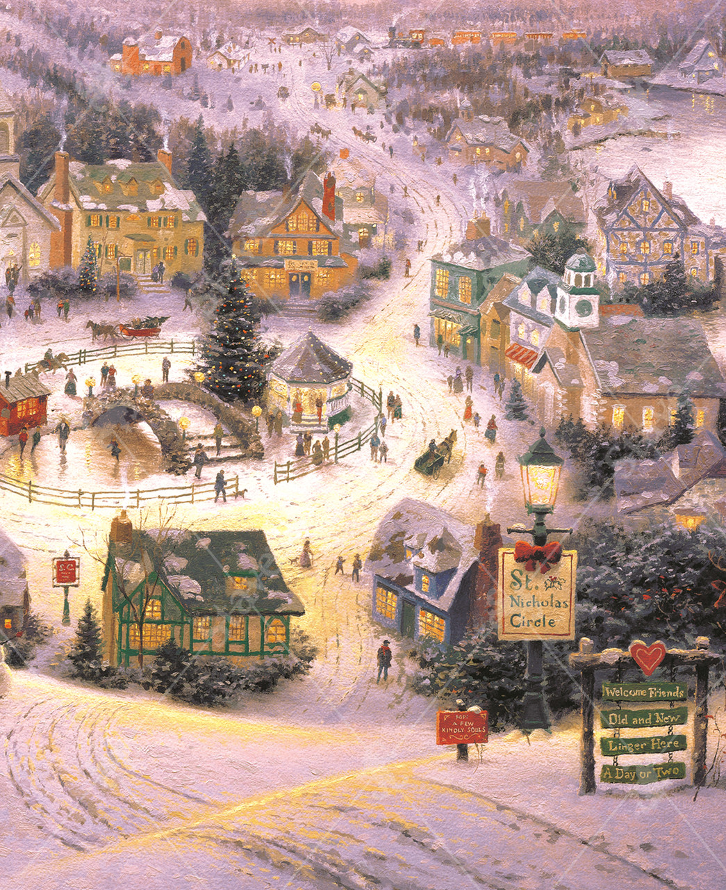 THOMAS KINKADE ST.NicholasCircle 1000ピース St. Nicholas Circle, a traditional puzzle - Stave Puzzles