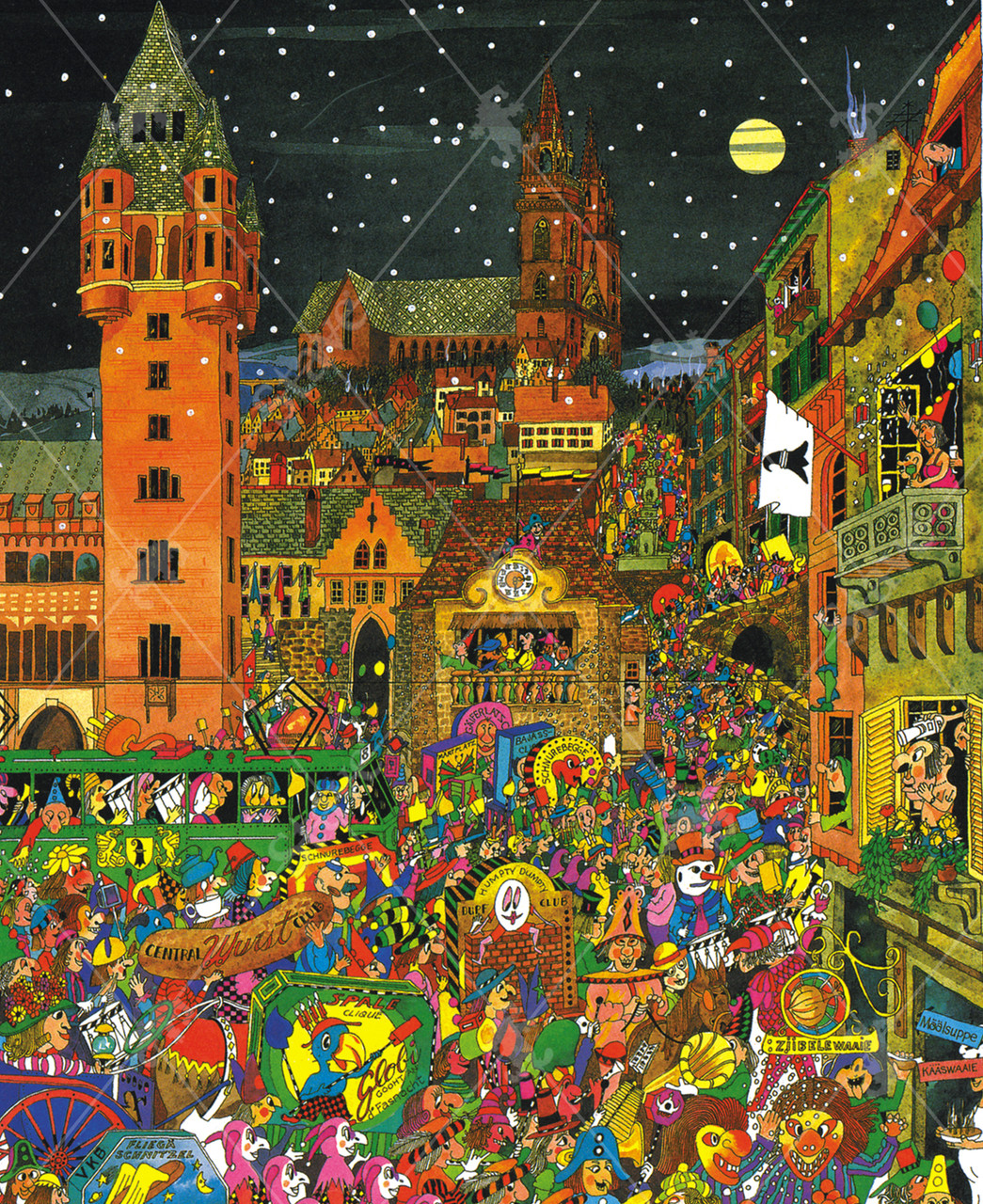 Basler Fasnacht, a traditional puzzle - Stave Puzzles
