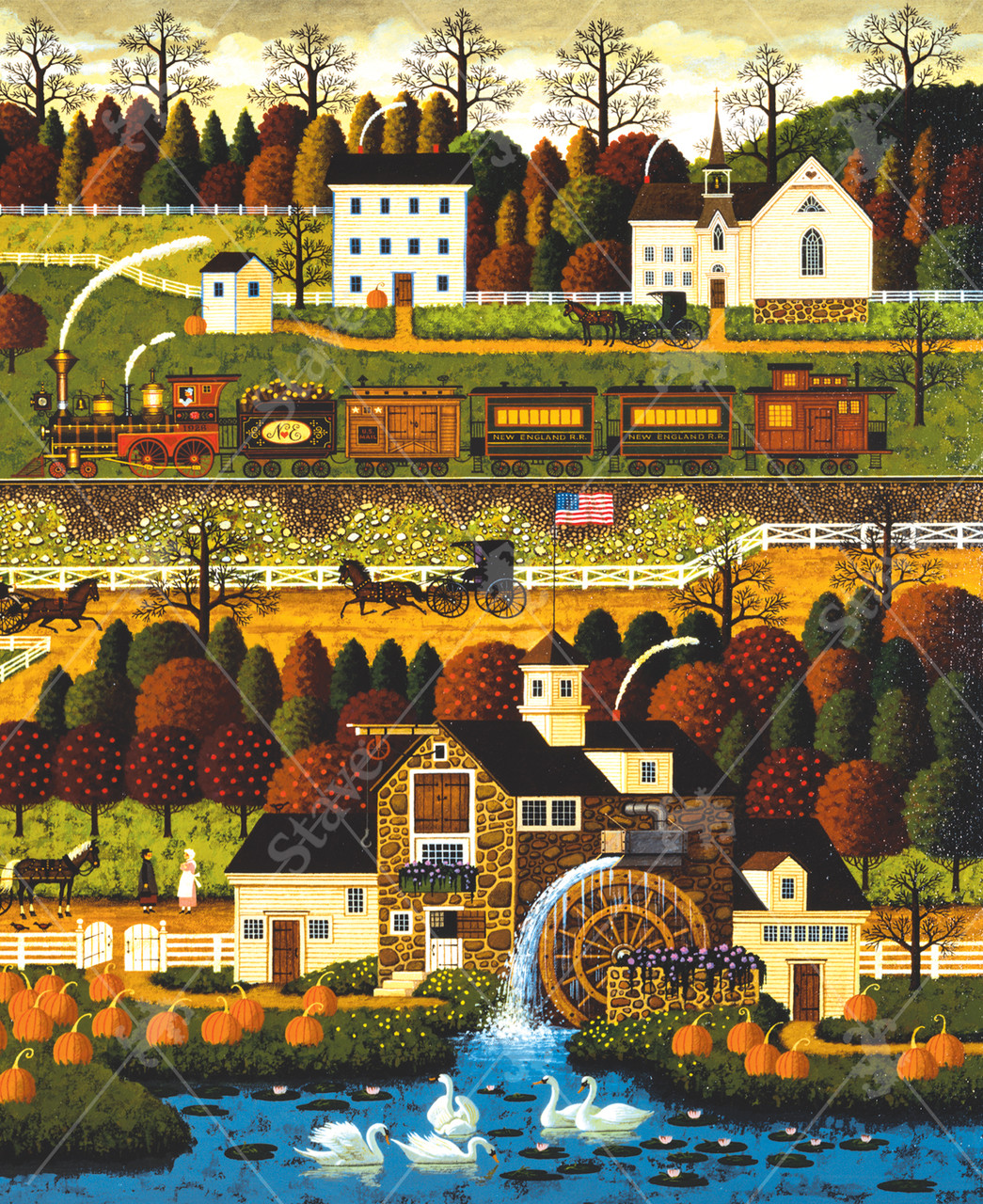Heirloom Pumpkins 1000 Piece Puzzle – Autumn Jigsaw For Adults & Families, Square Box