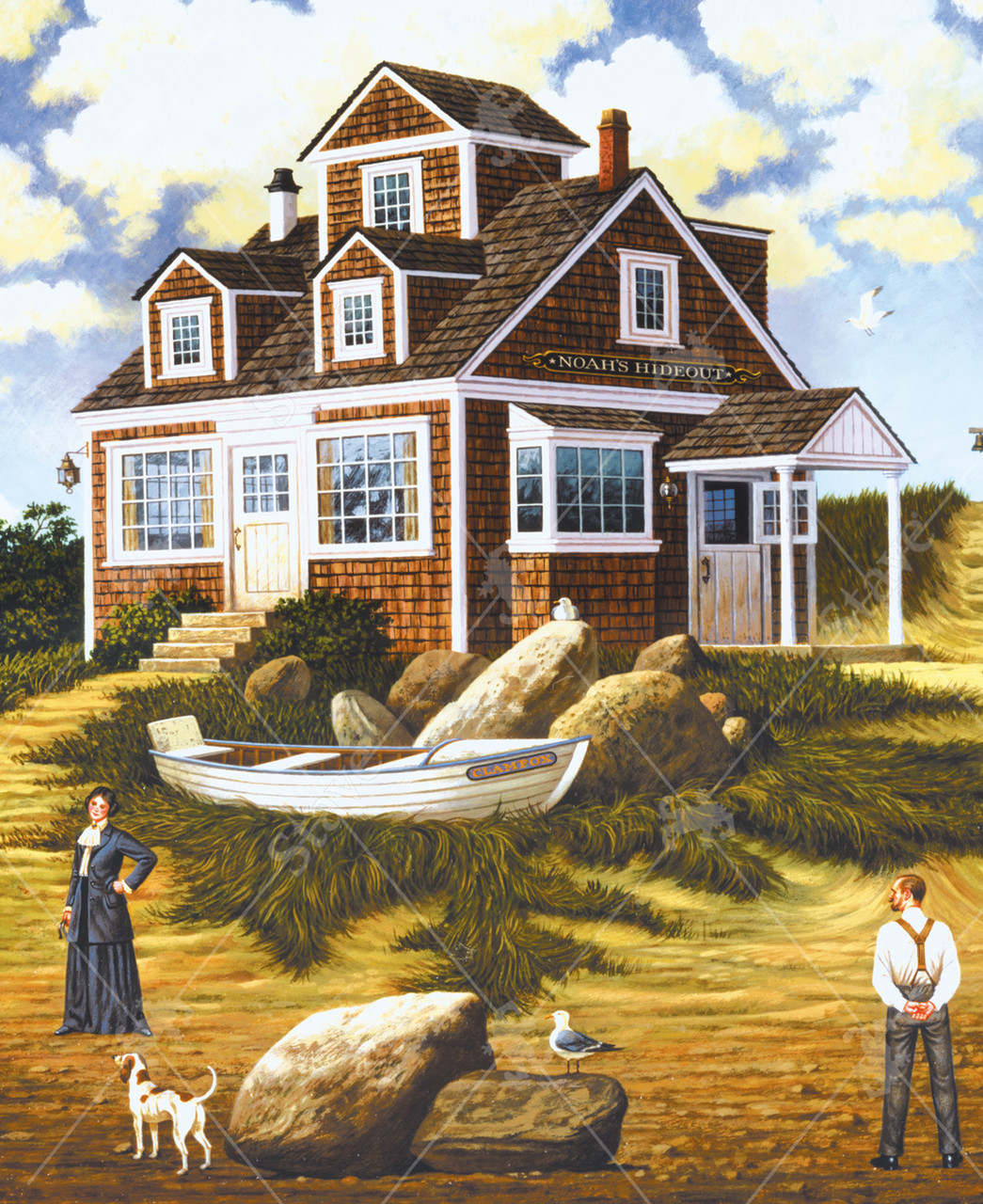 Delightful Day on Sparkhawk Island, a traditional puzzle - Stave
