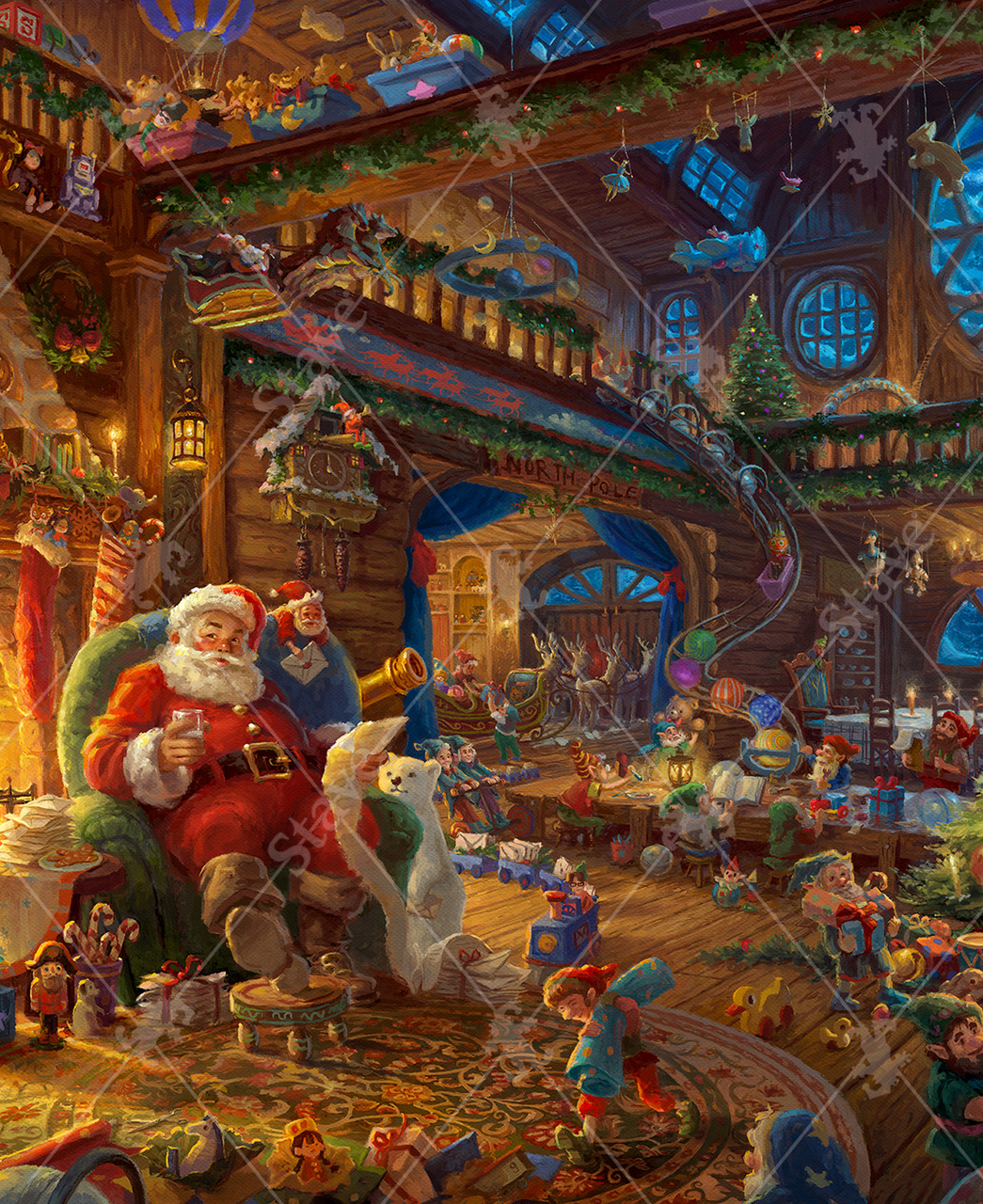 Santa's Workshop - Kinkade Jigsaw Puzzle | Stave Puzzles