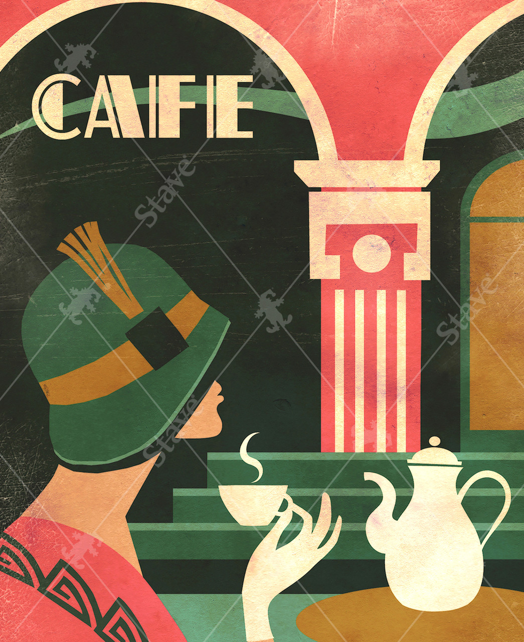 Art Deco Cafe, a traditional puzzle - Stave Puzzles
