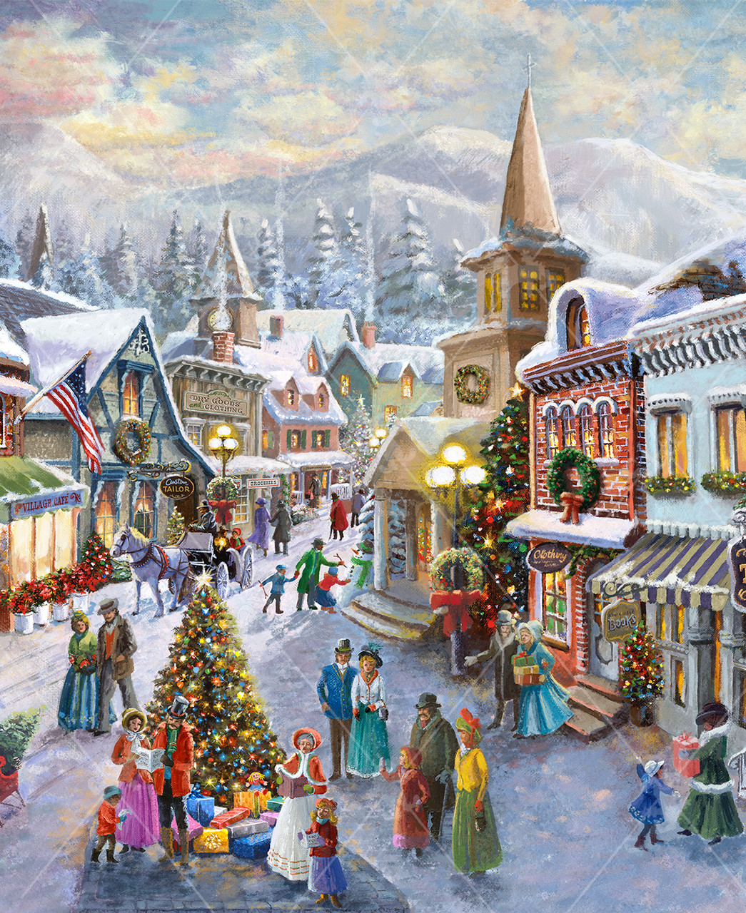 Victorian Christmas Village Jigsaw Puzzle | Stave Puzzles