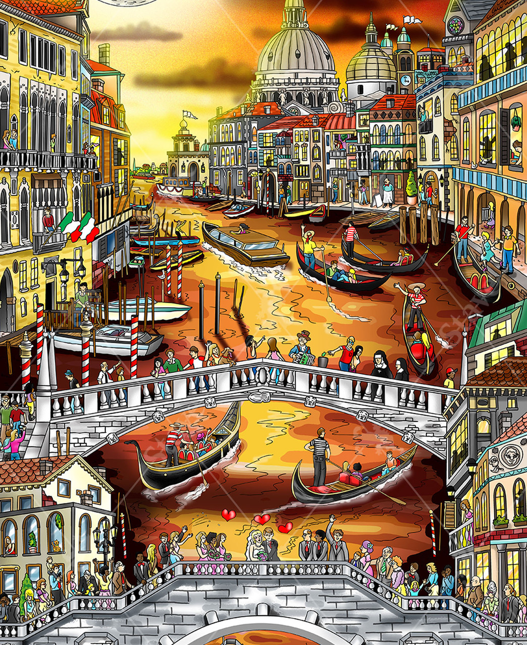 Midnight In Venice, a traditional puzzle - Stave Puzzles