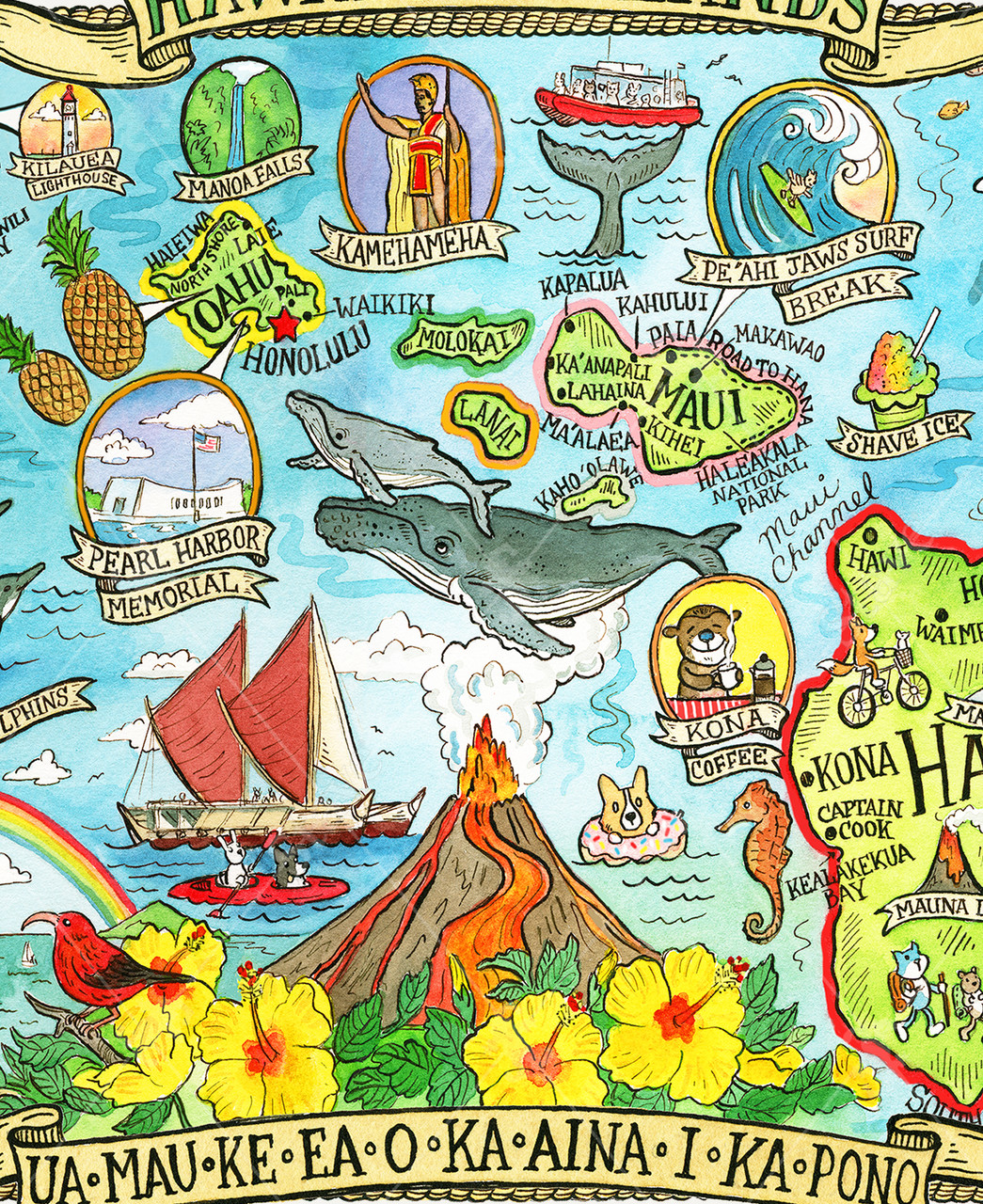 Hawaiian Islands, a traditional puzzle - Stave Puzzles