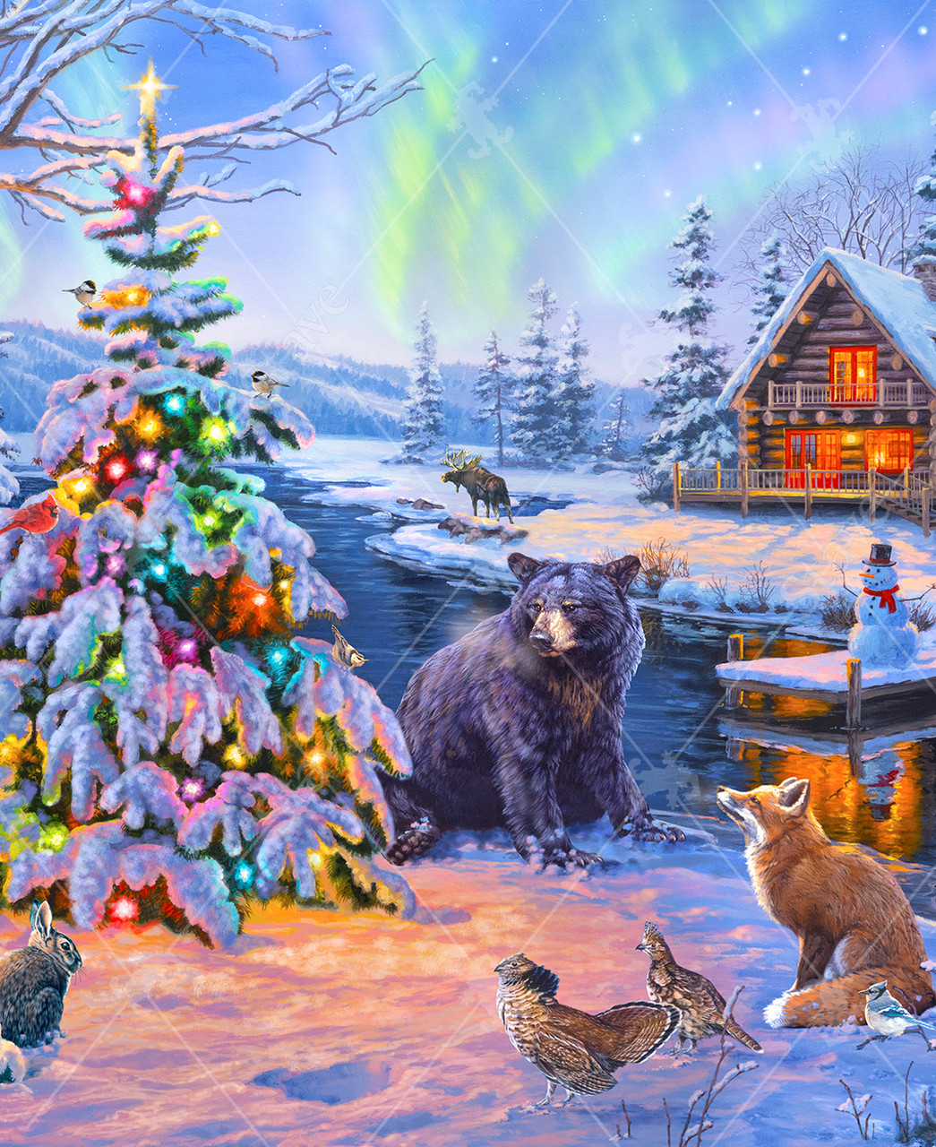 Woodland Christmas, a traditional puzzle - Stave Puzzles