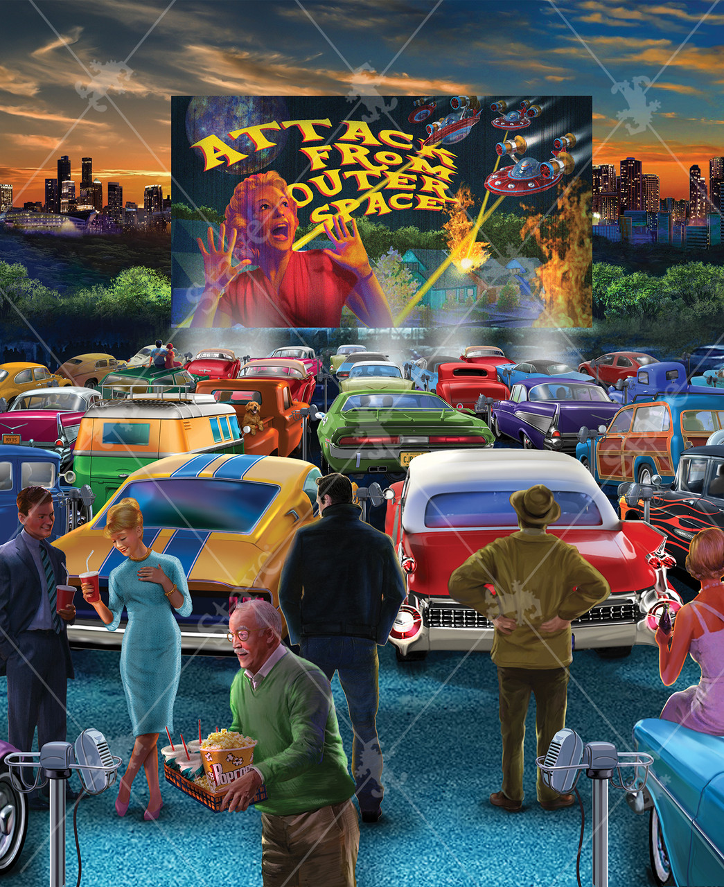 Drive-In Jigsaw Puzzle | Stave Puzzles