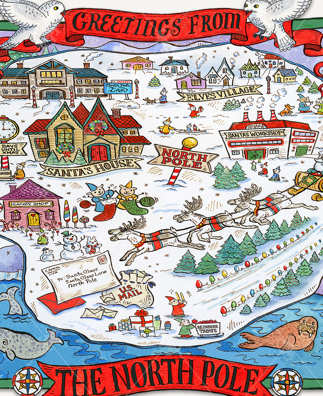 Greetings From The North Pole Jigsaw Puzzle | Stave Puzzles