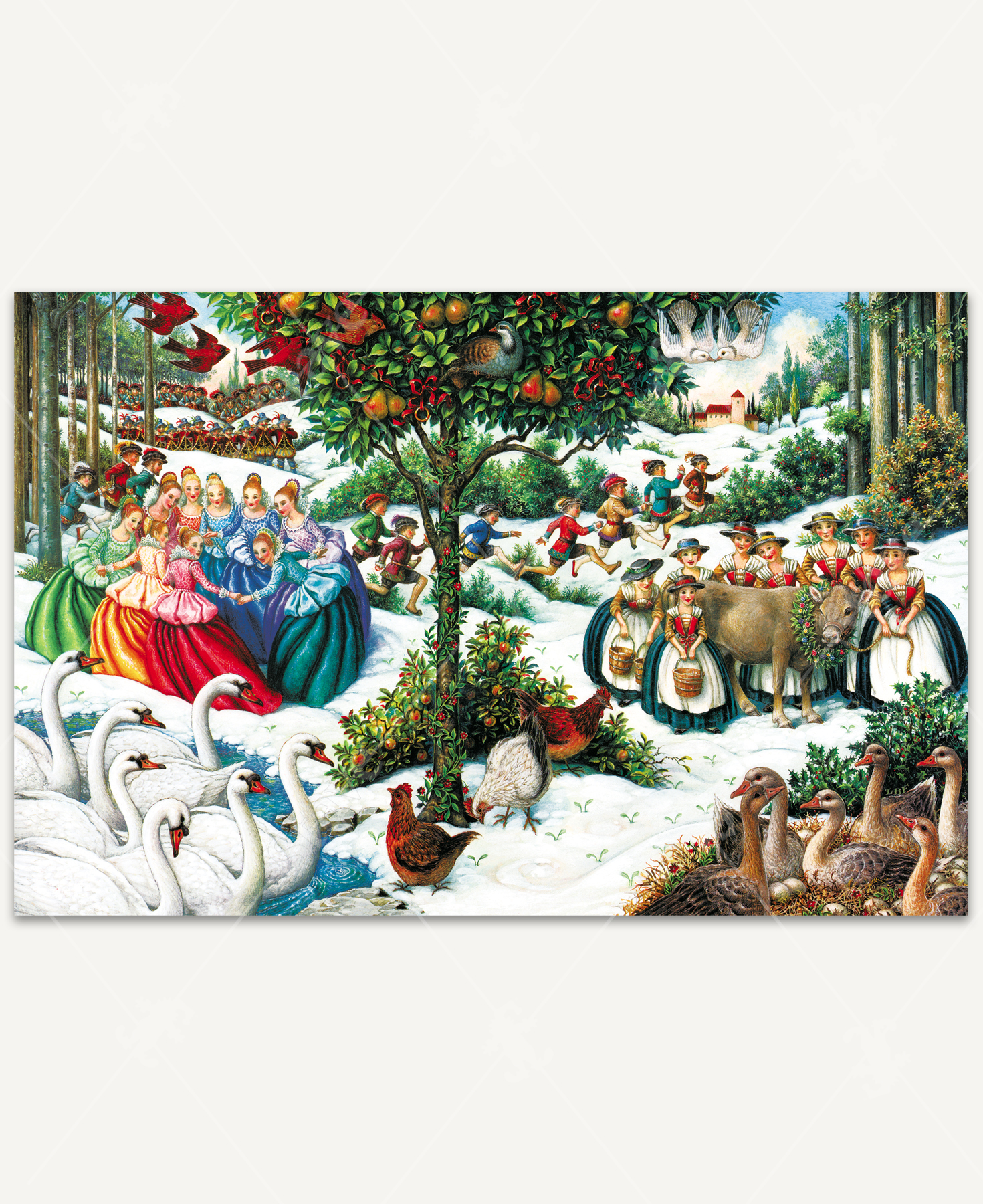 Twelve Days Of Christmas, a traditional puzzle - Stave Puzzles