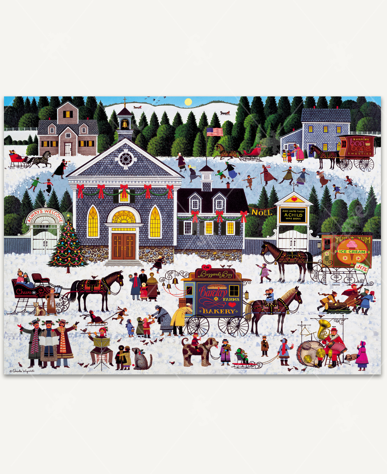 Churchyard Christmas, a traditional puzzle - Stave Puzzles