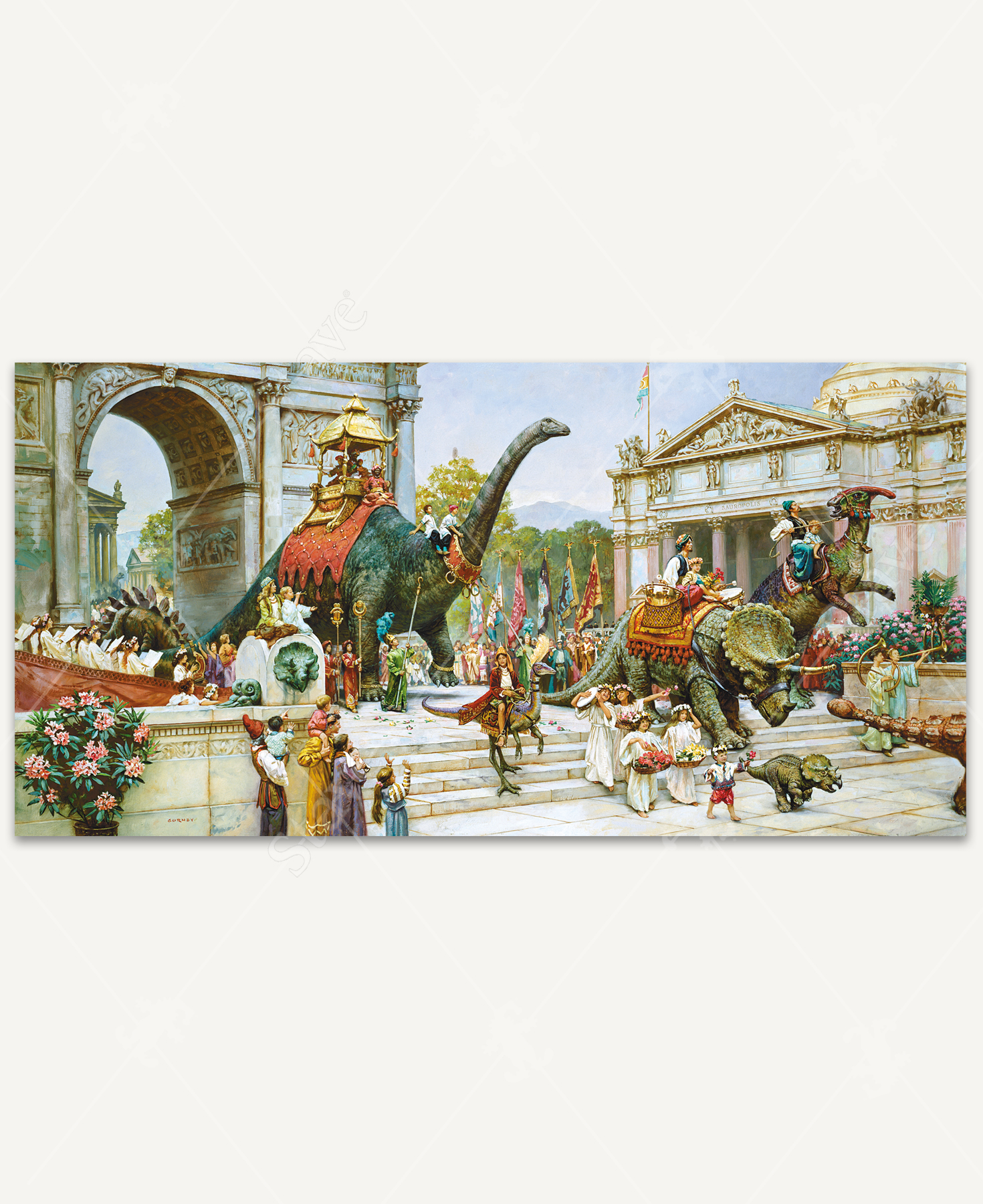 Dinosaur Parade, a traditional puzzle - Stave Puzzles