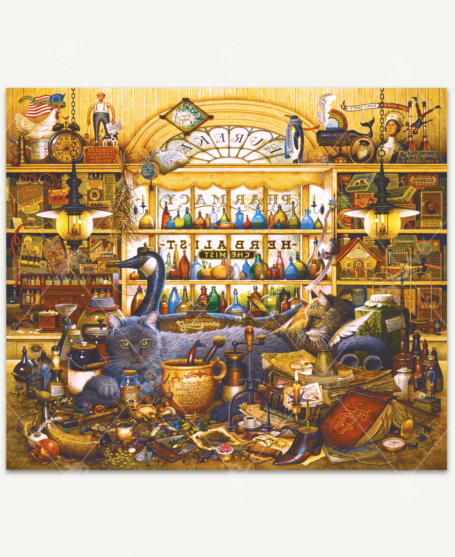Elmer and Loretta Hangin' Out, a traditional puzzle - Stave Puzzles