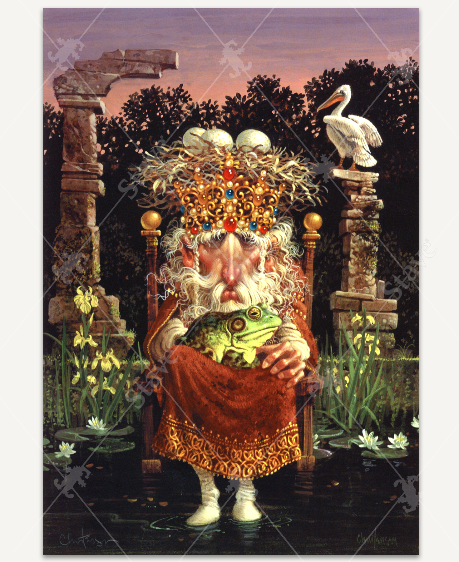 The Pelican King And The Prince, a traditional puzzle - Stave Puzzles