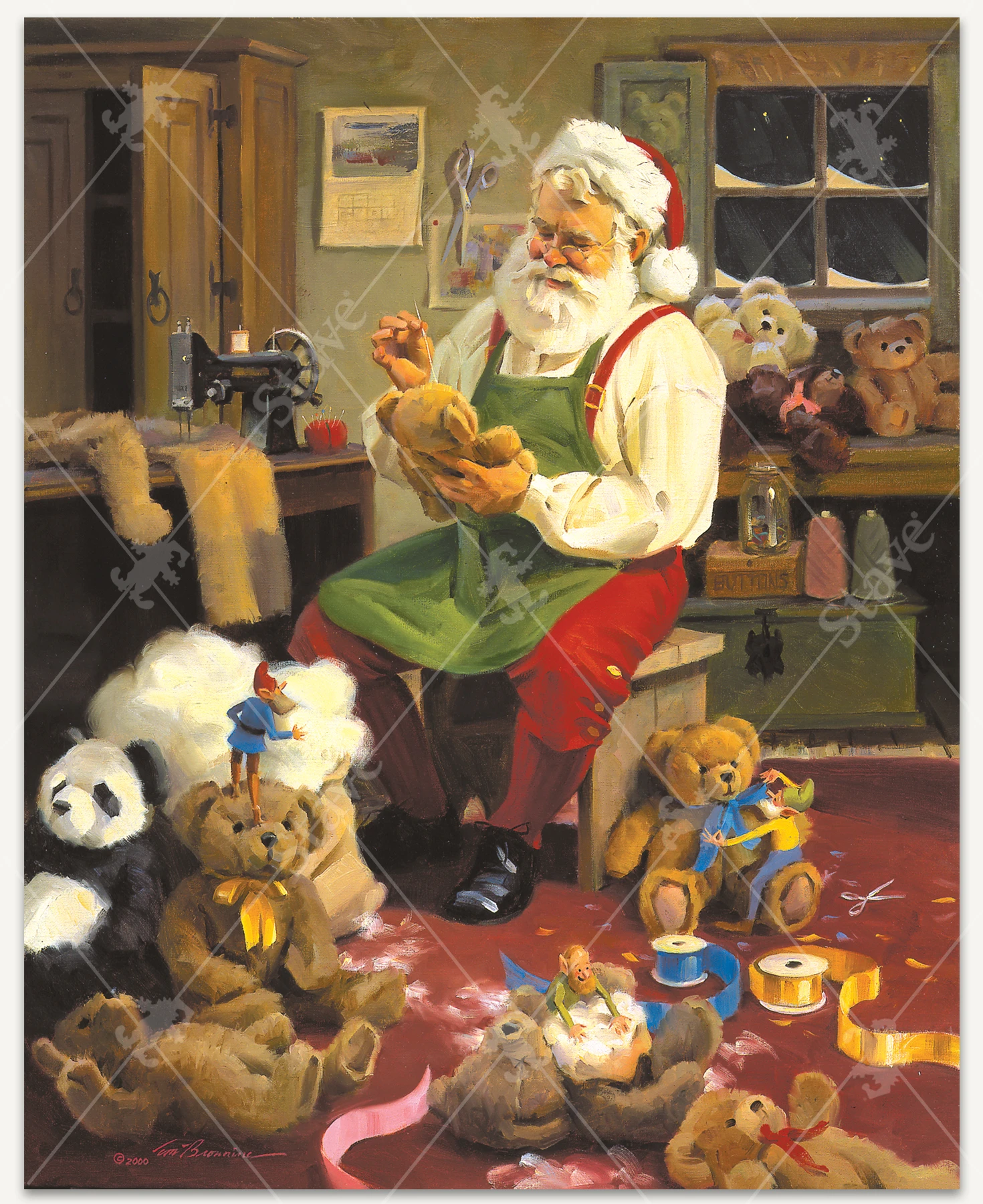 ざわ　サンタクロース Bearly Christmas Jigsaw Puzzle | Stave Puzzles