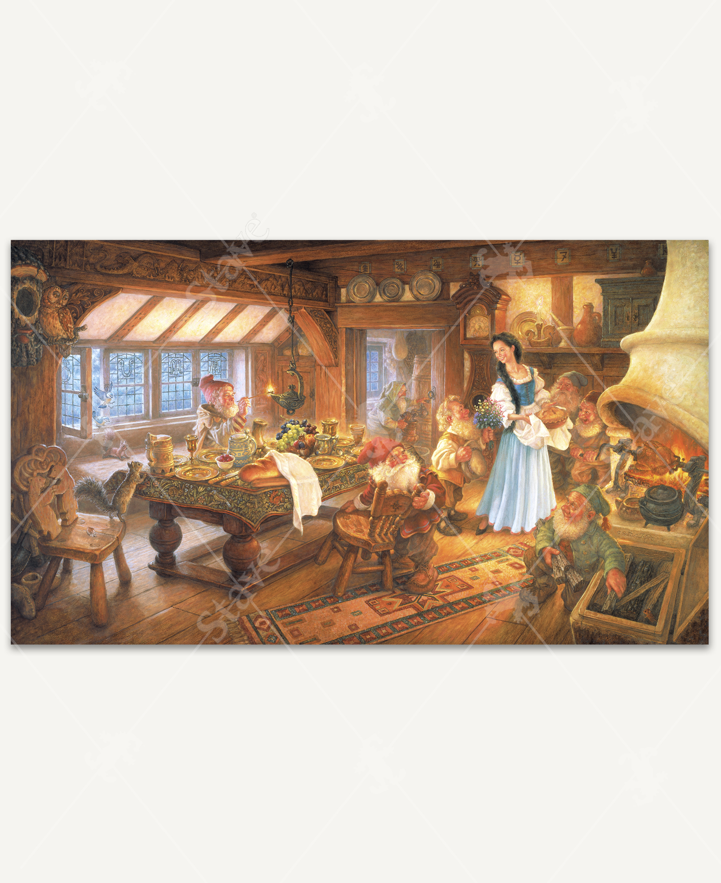 Snow White And The Seven Dwarfs, a traditional puzzle - Stave Puzzles
