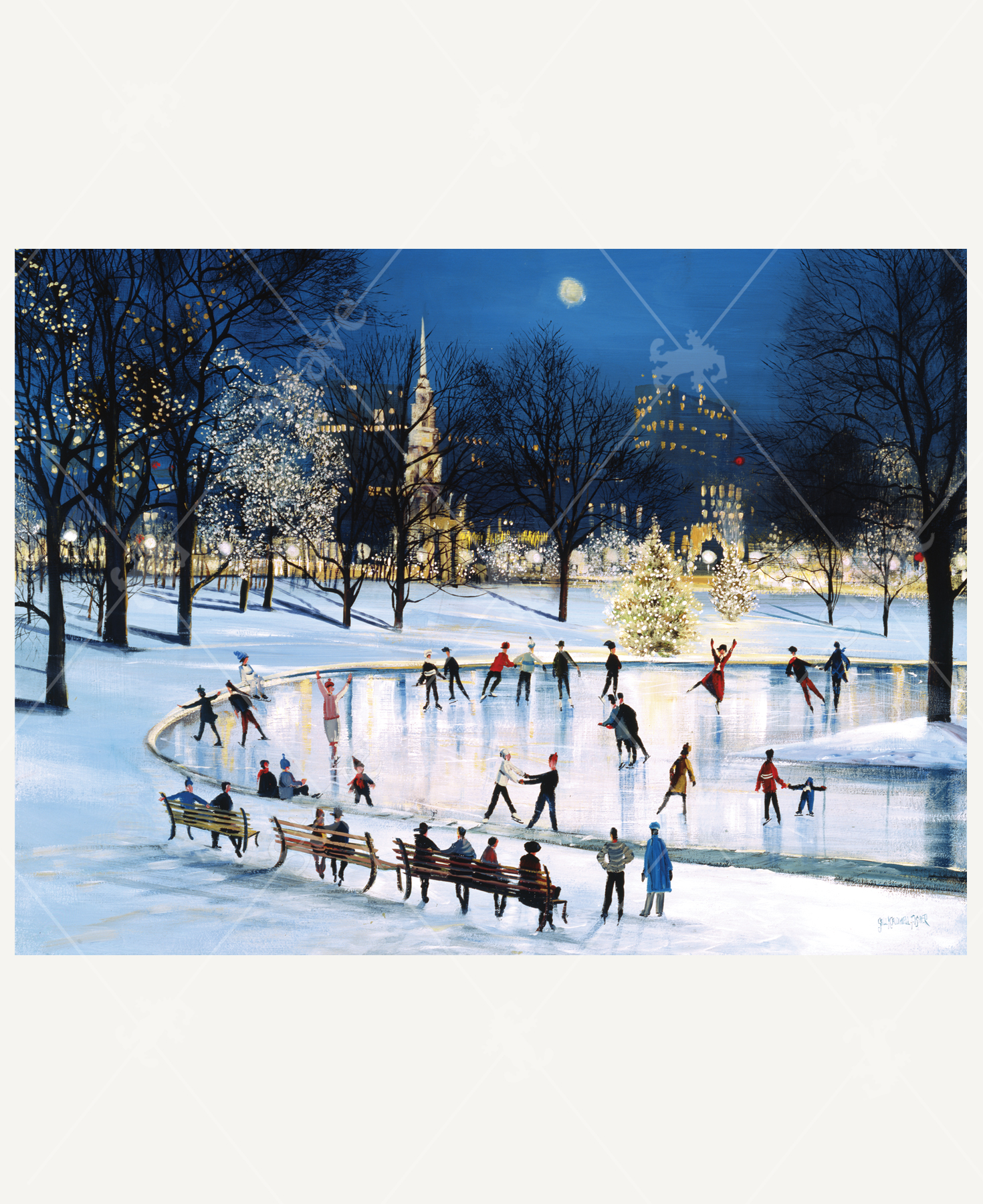 Skating At Frog Pond, a traditional puzzle - Stave Puzzles