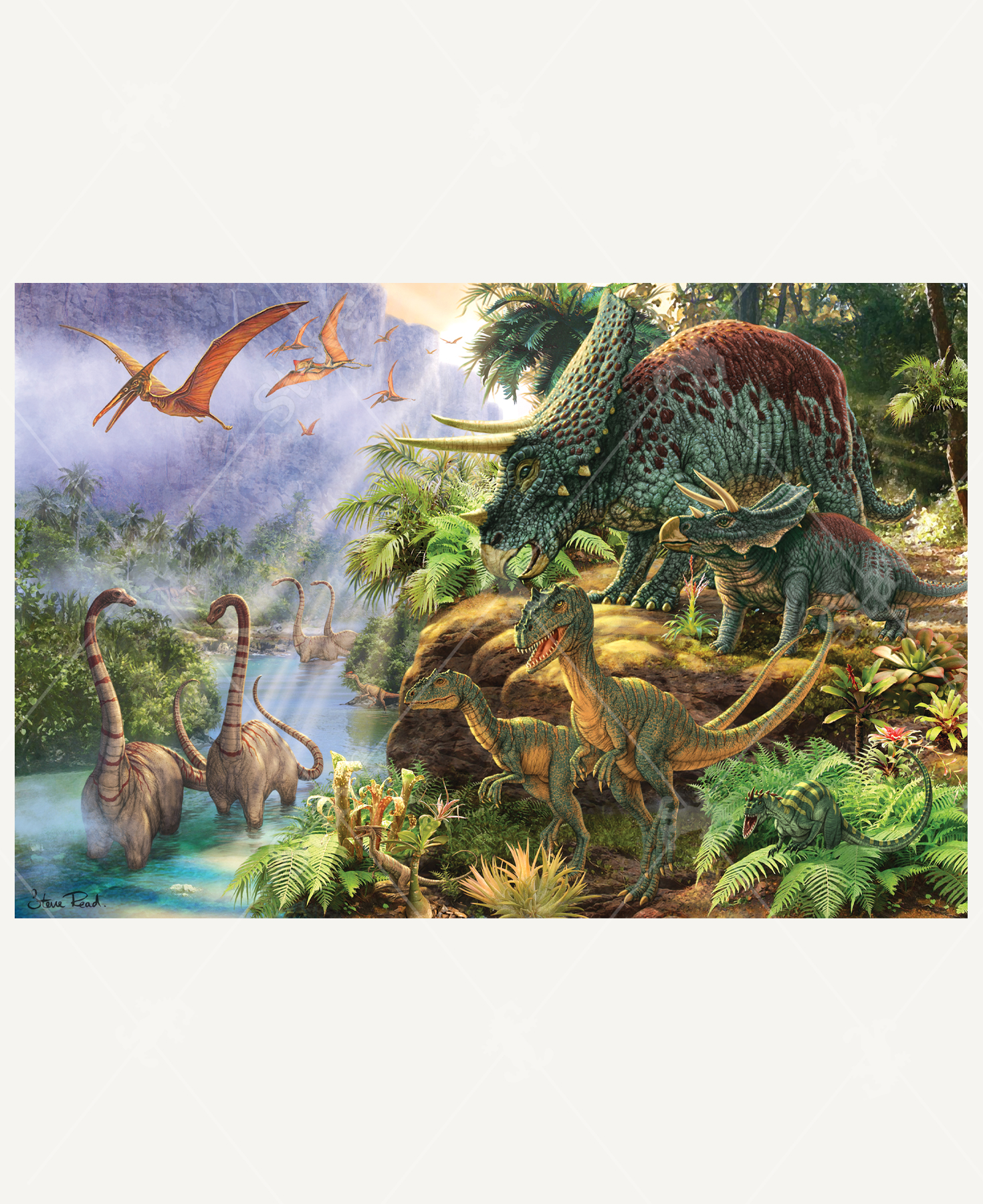 Valley Of The Dinosaurs, a traditional puzzle - Stave Puzzles