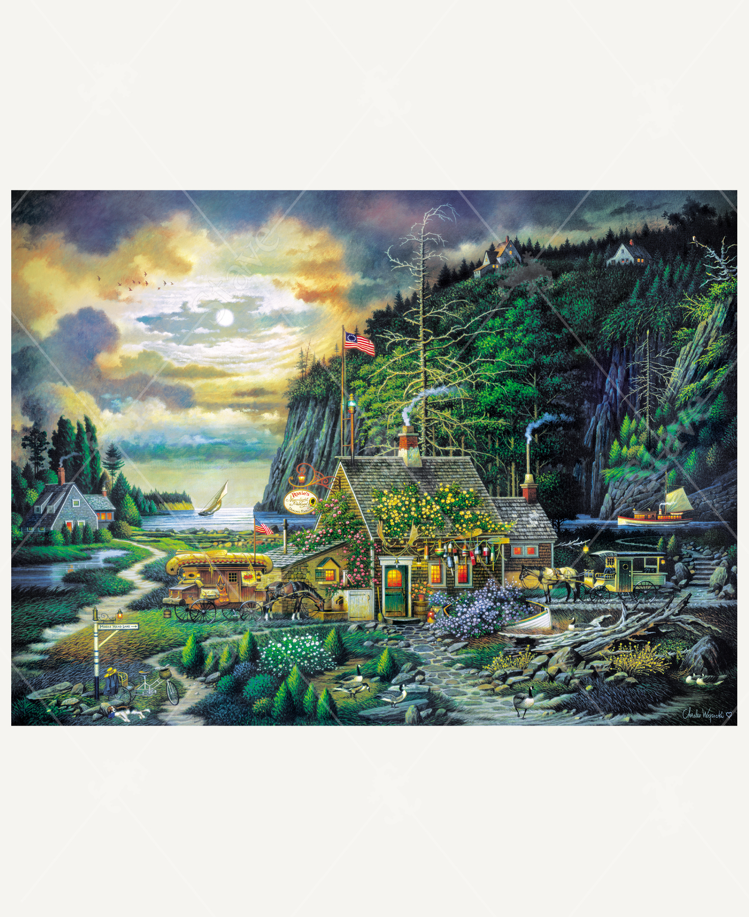 Moonlight And Roses In Olde Maine_1