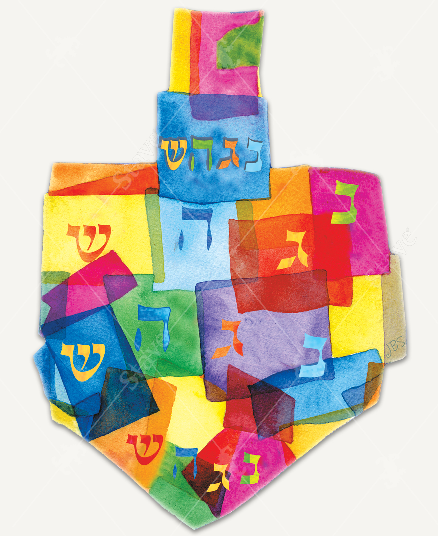 Stained Glass Dreidel_1