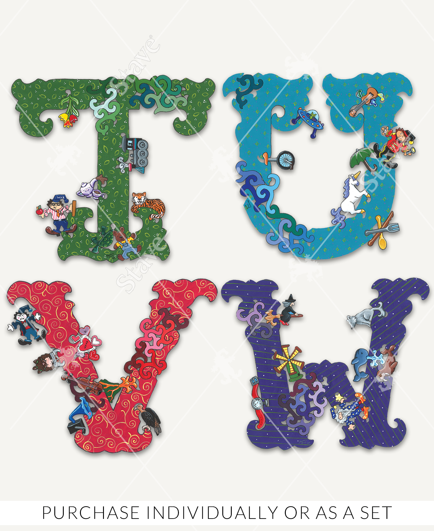 The Alphabet Soup Complete Set Jigsaw Puzzles | Stave Puzzles