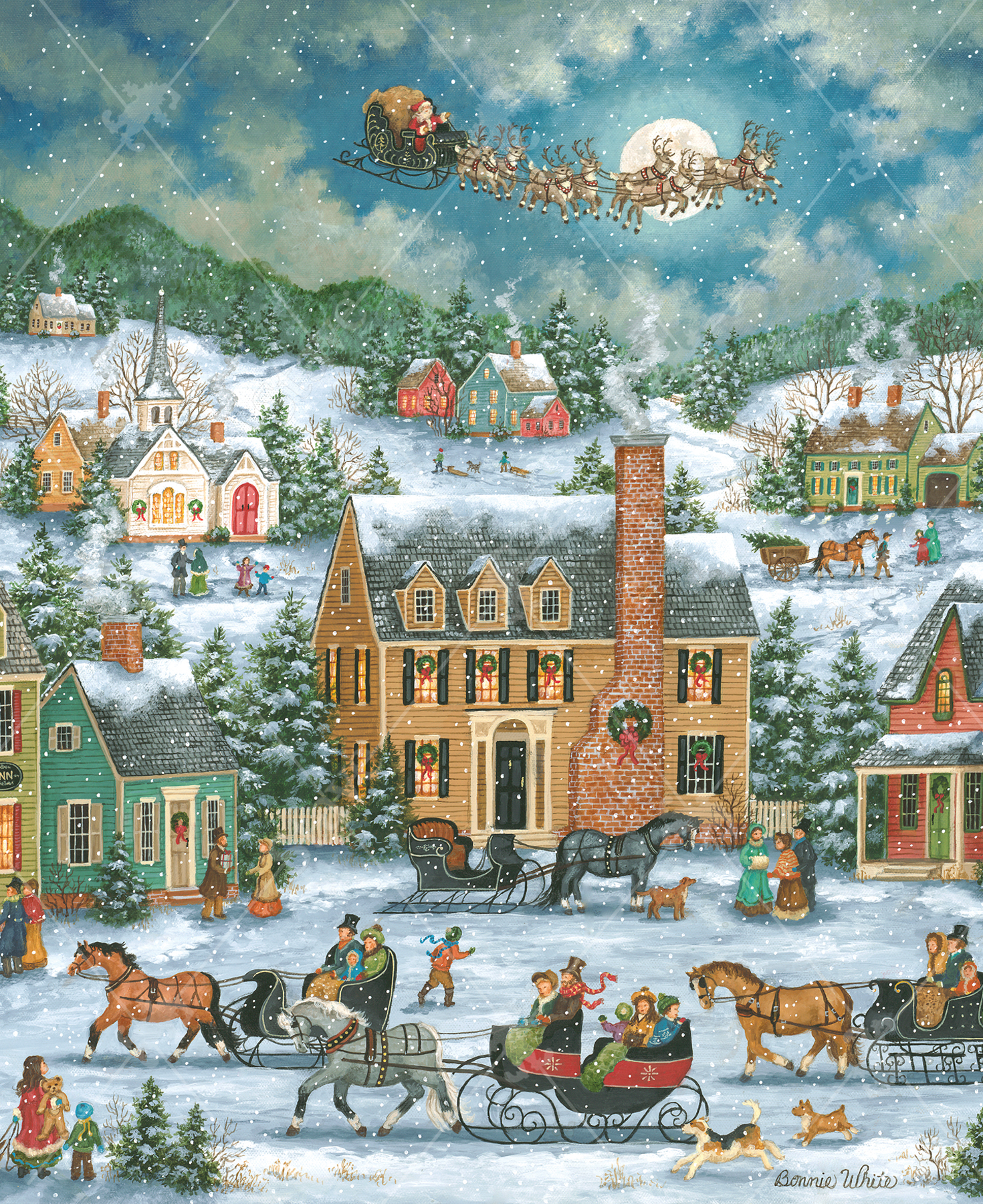 Christmas Eve Fly-By, a traditional puzzle - Stave Puzzles