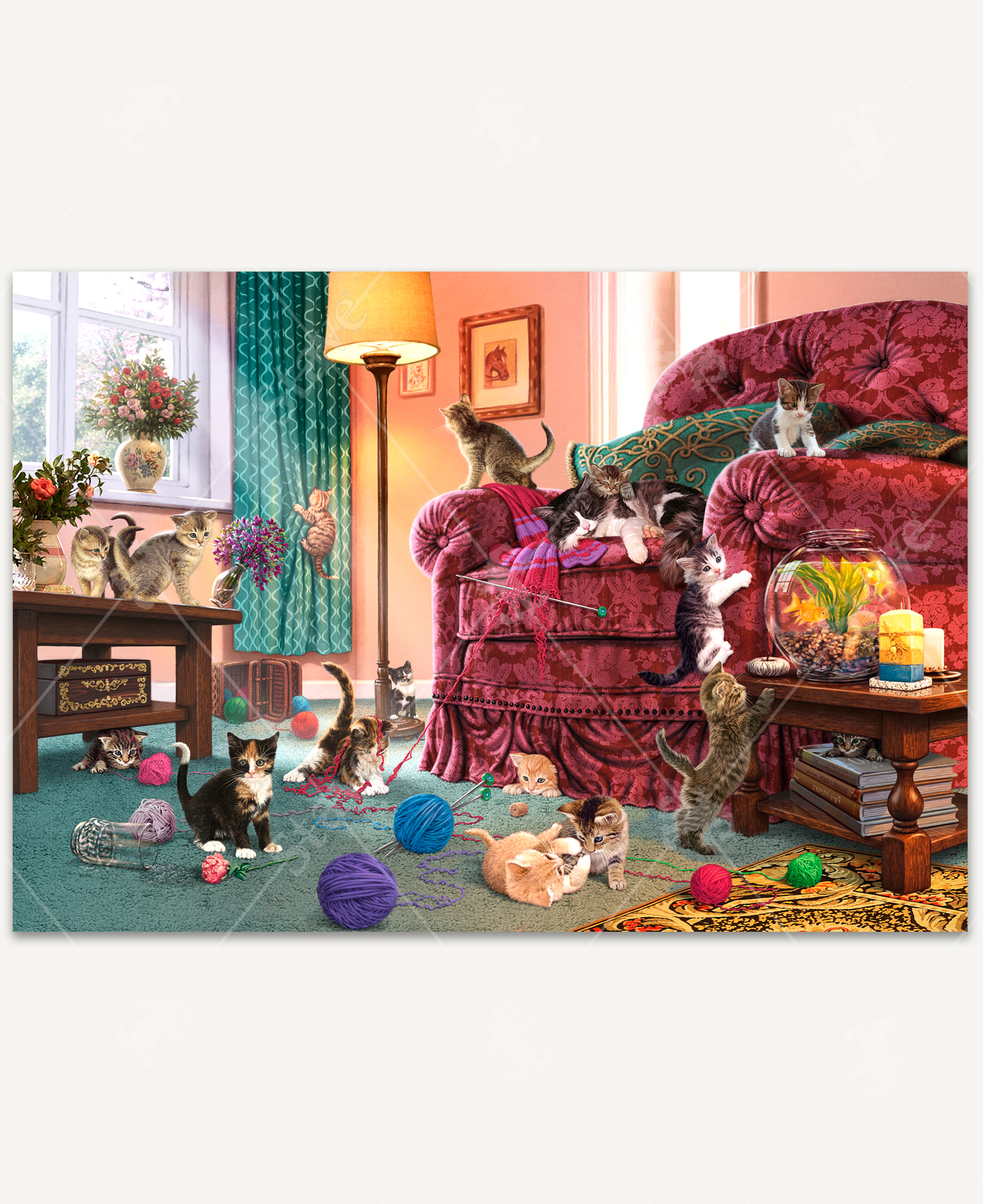 Naughty Kittens, a traditional puzzle - Stave Puzzles