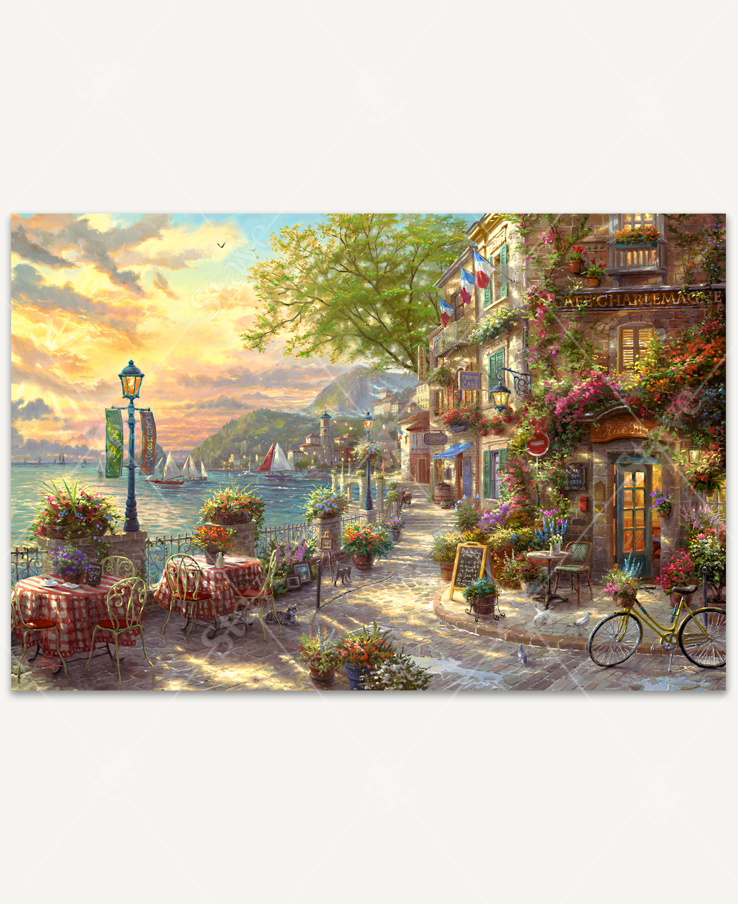 French Riviera Café, a traditional puzzle - Stave Puzzles