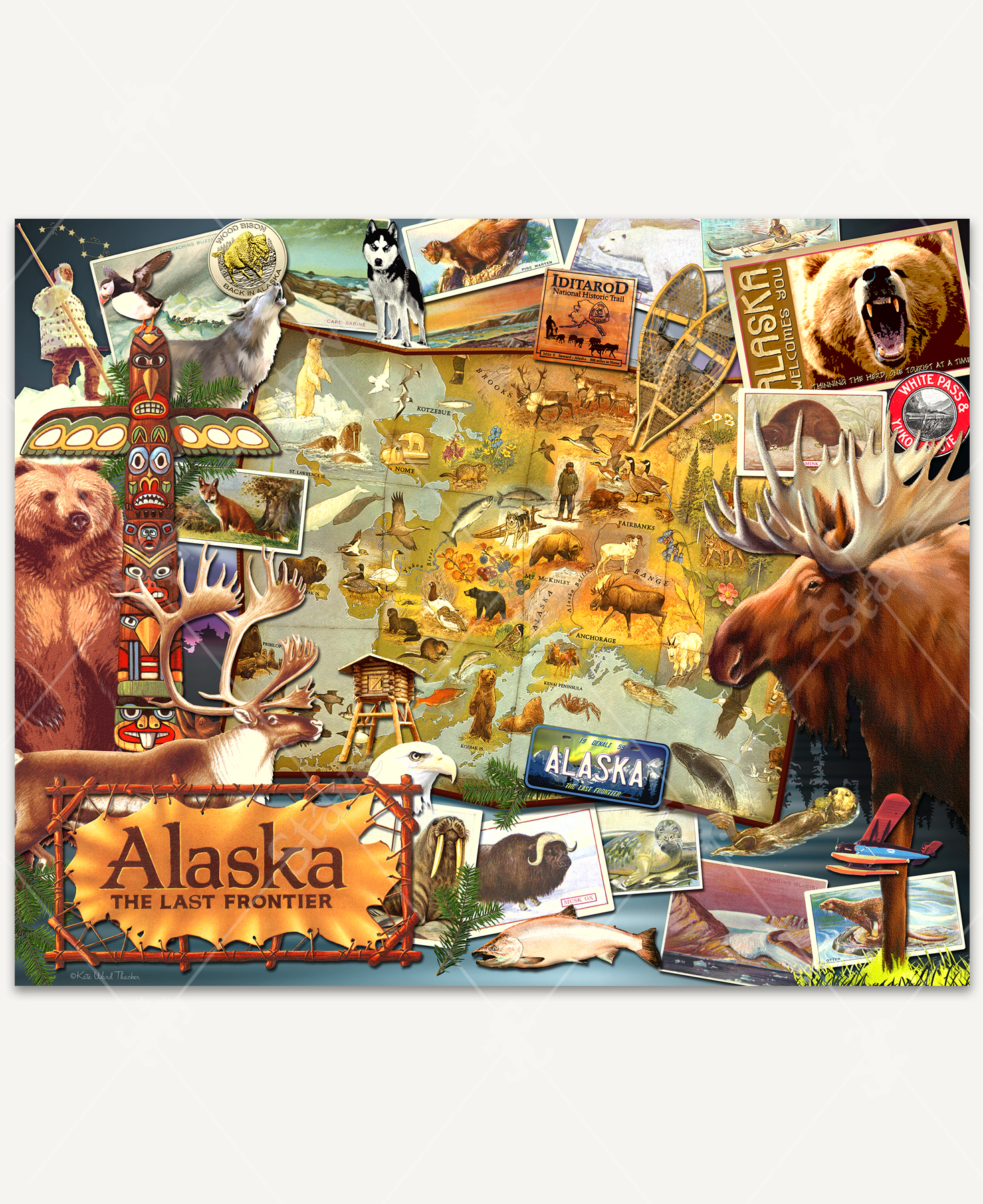 Alaska, The Last Frontier, a traditional puzzle - Stave Puzzles