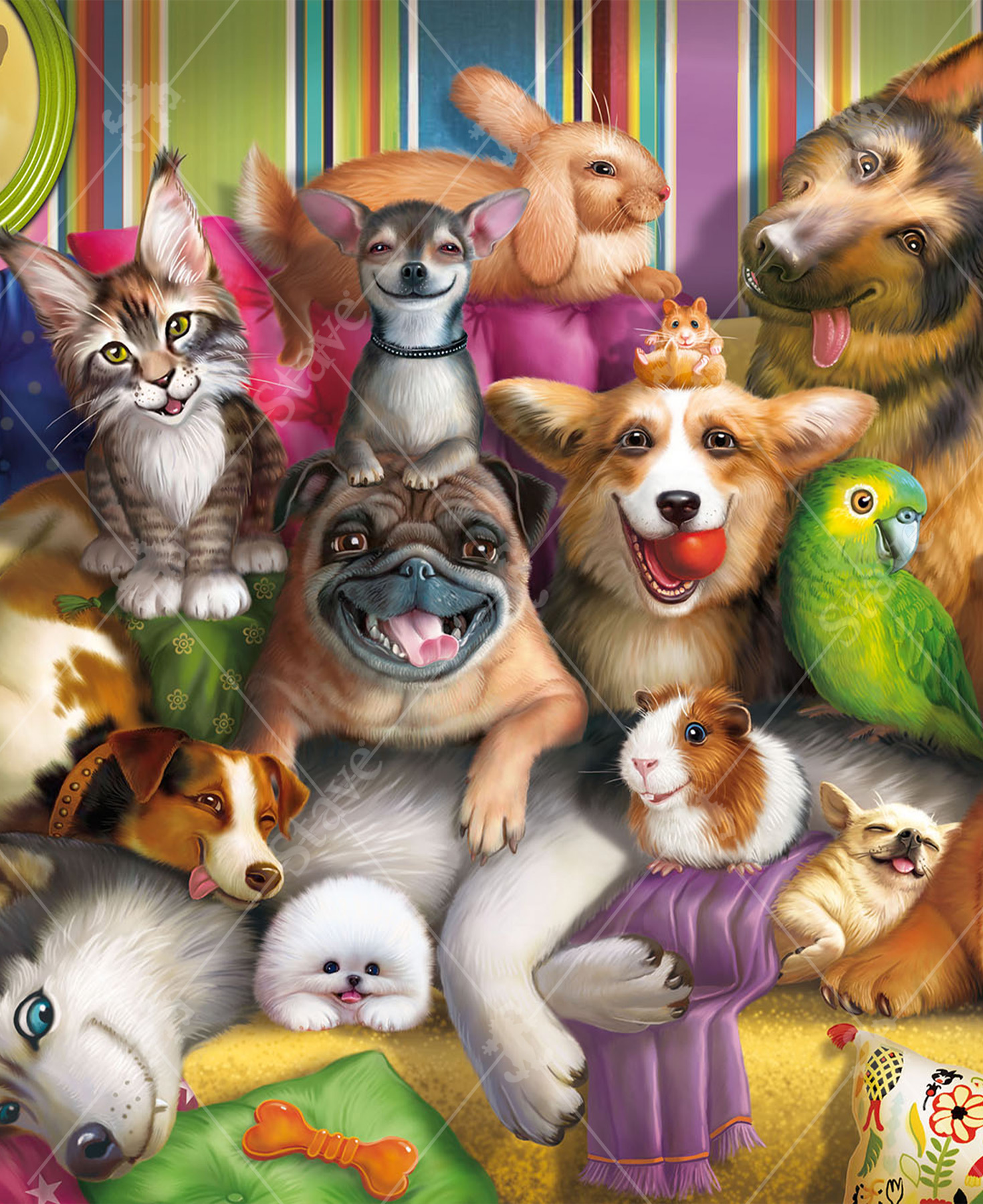 Couch Potatoes Jigsaw Puzzle Stave Puzzles