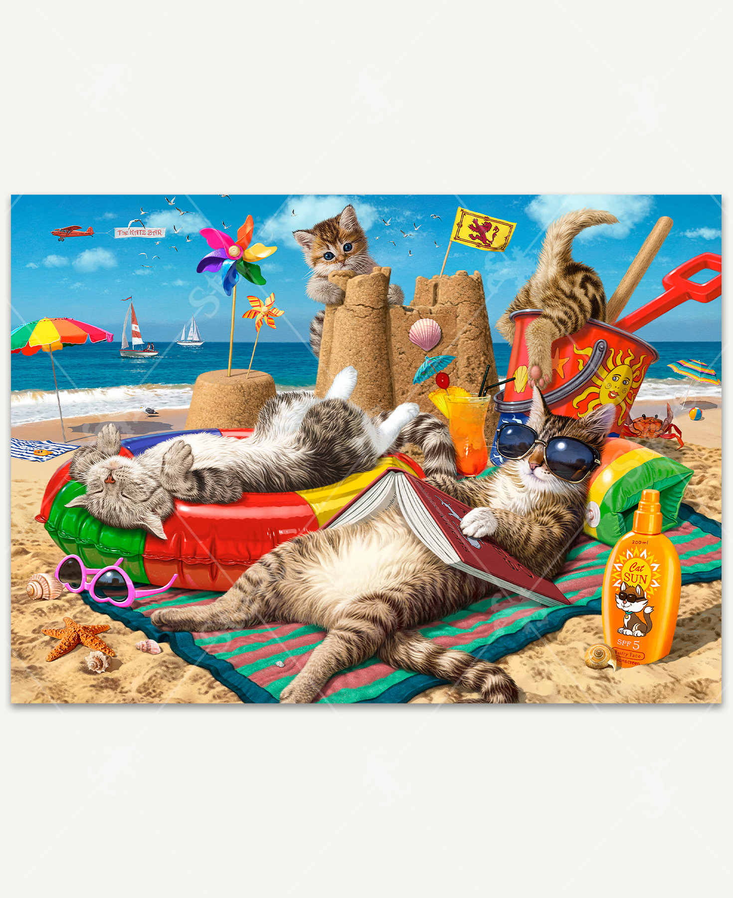Cats On The Beach Jigsaw Puzzle | Stave Puzzles