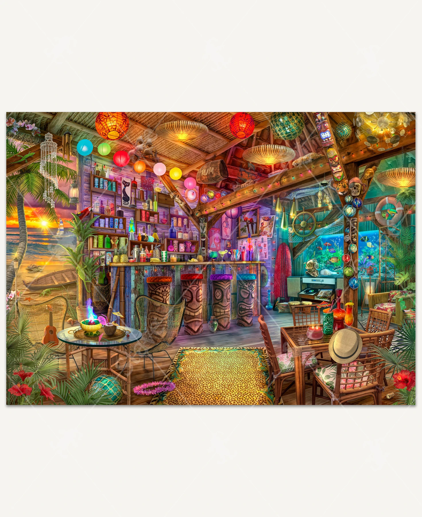 Tiki Beach Sunset, 250 Pieces