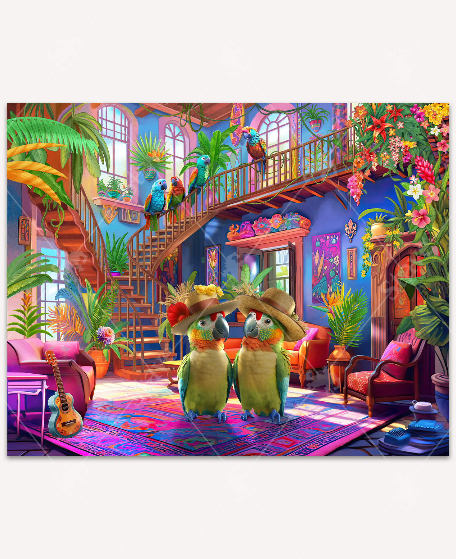 Parrots In Paradise, 300 Pieces