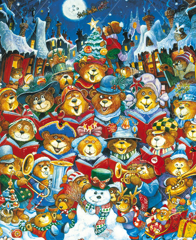 Teddy Bear Christmas, a traditional puzzle - Stave Puzzles