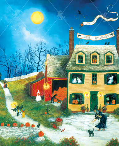 Fiona's Halloween House, a traditional puzzle - Stave Puzzles