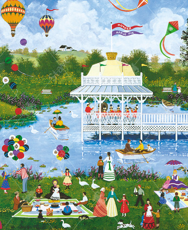 Mother's Day Picnic, a traditional puzzle - Stave Puzzles